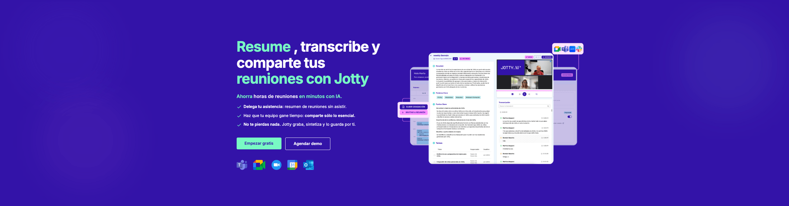 Hemos lanzado Jotty.ai, un asistente de reuniones con IA especializado en español